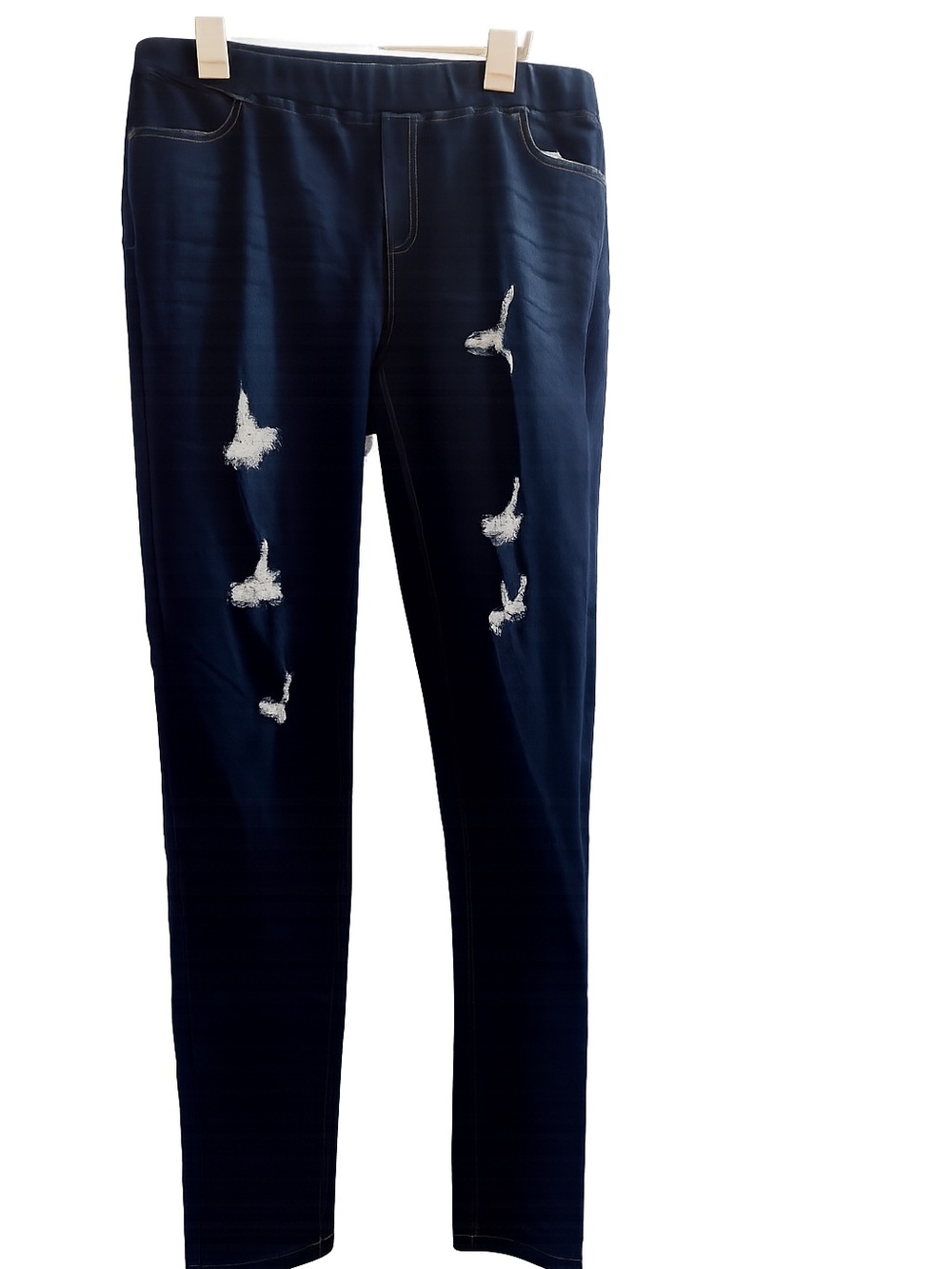 Men's Dark Blue Distressed Jeans